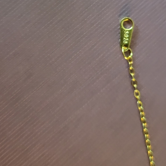 Gold plated silver & CZ necklace - Picture 5 of 5